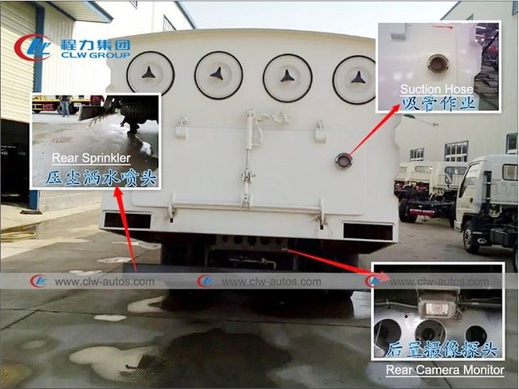 5Ton 8m3 Cement Factory Vacuum Sweeper Truck
