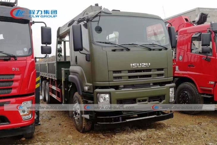 6x4 ISUZU 20tons Straight Boom Truck Mouted Crane