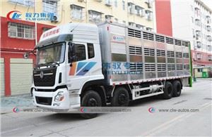 Aluminum Alloy Dongfeng 8X4 Pig Goat Cow Transport Van Truck
