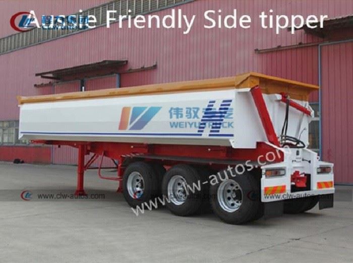 Australian 20tons 3-Axle Oz Side Tipper Dump Semi Trailer