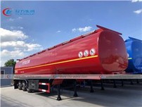 Carbon Steel 42000L 42k Liters Fuel Tank Truck Trailer With Air Bag Suspension