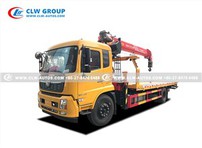 Dongfeng 12tons Rollback Flatbed Tow Truck With SANY Crane