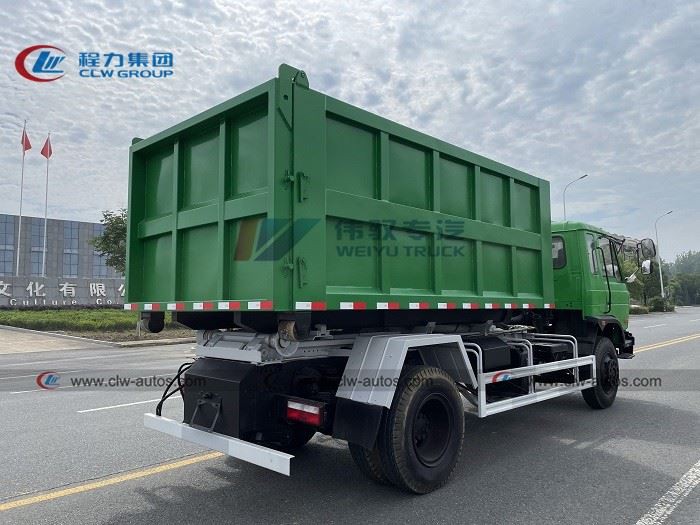 Dongfeng 13,000L 13cbm Hydraulic Hook Lift Garbage Truck