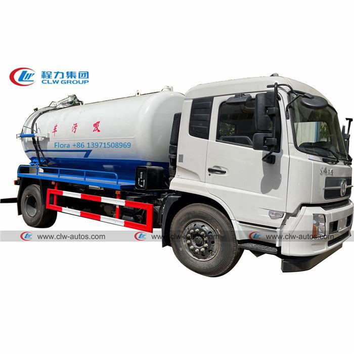 Dongfeng 4X2 6-Wheel 12cbm Sewage Vacuum Suction Truck