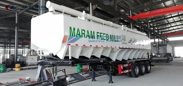 Dongfeng 60cbm Intelligent Poultry Bulk Feed Tanker Transport Semi Trailer Truck