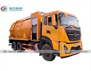Dongfeng 6X4 15000L Vacuum Sewage Suction And Cleaning Truck