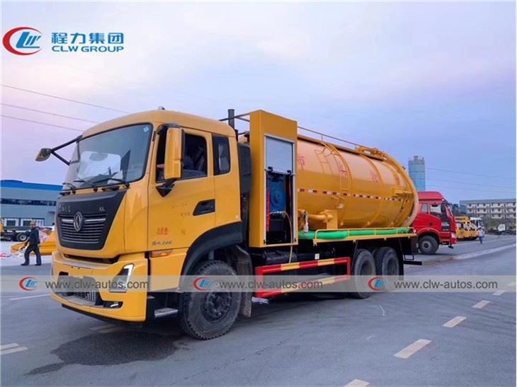 Dongfeng 6X4 15000L Vacuum Sewage Suction And Cleaning Truck