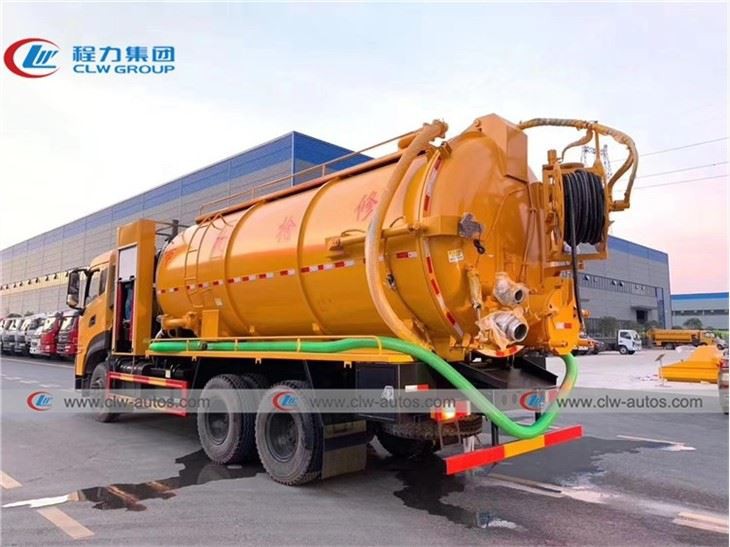 Dongfeng 6X4 15000L Vacuum Sewage Suction And Cleaning Truck