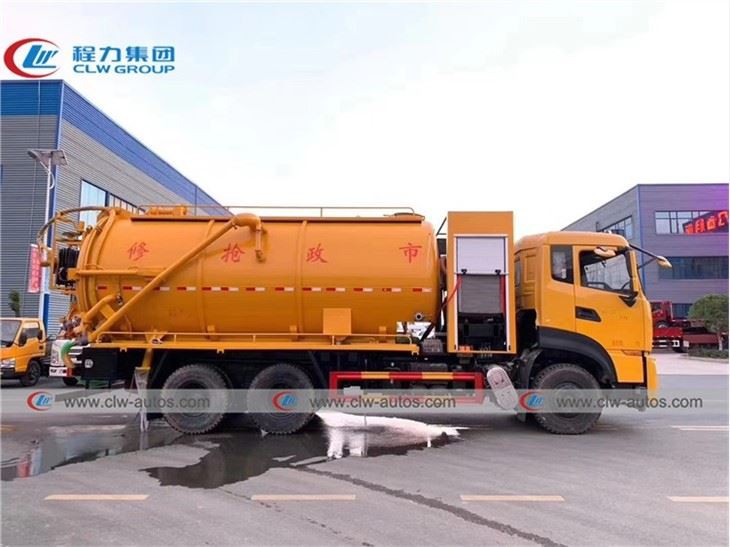 Dongfeng 6X4 15000L Vacuum Sewage Suction And Cleaning Truck