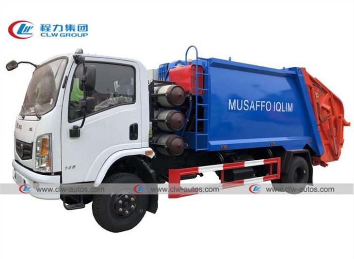 Dongfeng CNG Engine 5CBM Garbage Compactor Truck