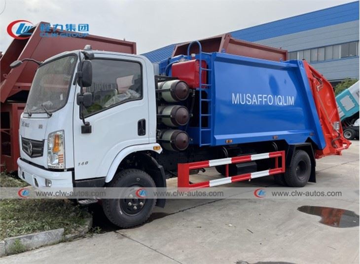 Dongfeng CNG Engine 5CBM Garbage Compactor Truck