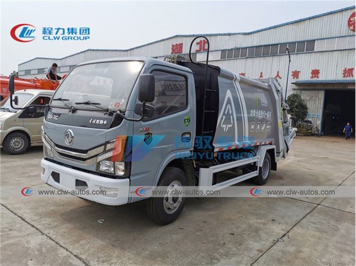 EURO 6 Dongfeng 3Ton~5Ton Home Waste Garbage Compactor Truck Rear Loader