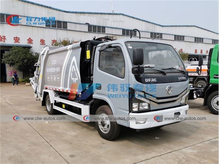 EURO 6 Dongfeng 3Ton~5Ton Home Waste Garbage Compactor Truck Rear Loader