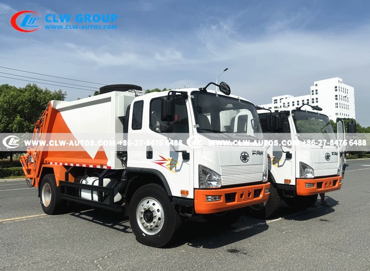 FAW 10Tons Garbage Truck For Rwanda