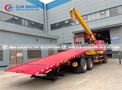 FAW 16t Flatbed Recovery Truck Mounted Crane