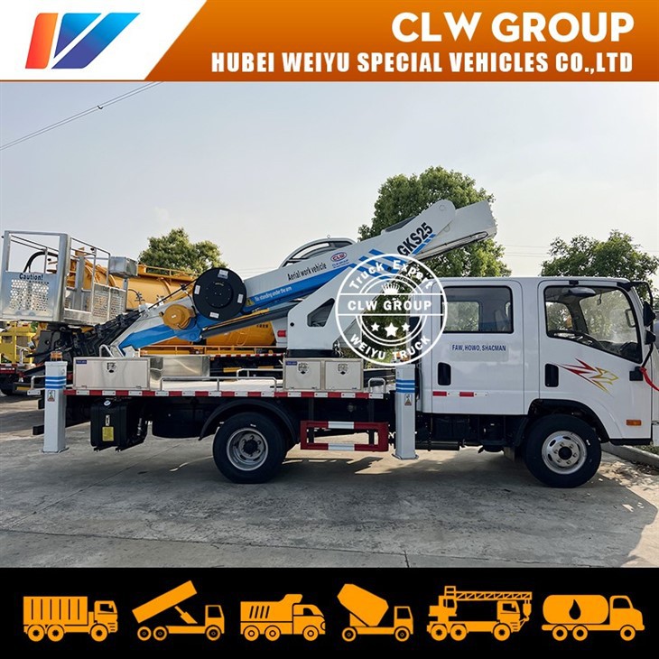 FAW 25M Aerial Work Vehicle With Telescopic Crane