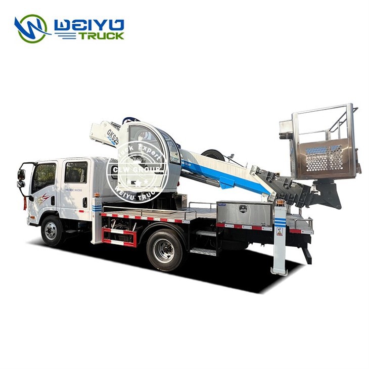 FAW 25M Aerial Work Vehicle With Telescopic Crane