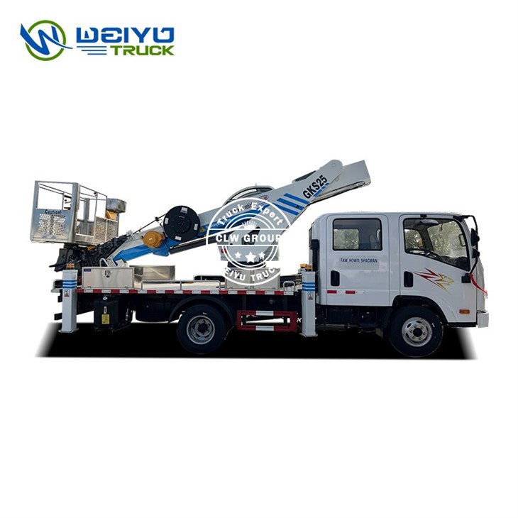 FAW 25M Aerial Work Vehicle With Telescopic Crane