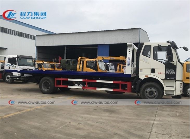 FAW 8Tons Flatbed Towing Wrecker Truck