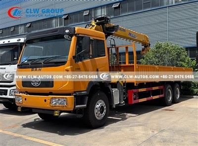 FAW J5P Crane Truck For Tanzania
