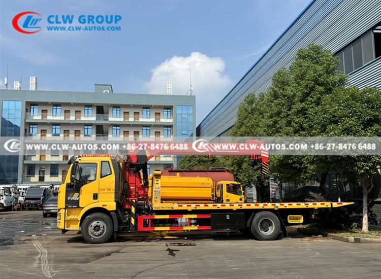 FAW J6L 10T Tow Truck With SANY Crane