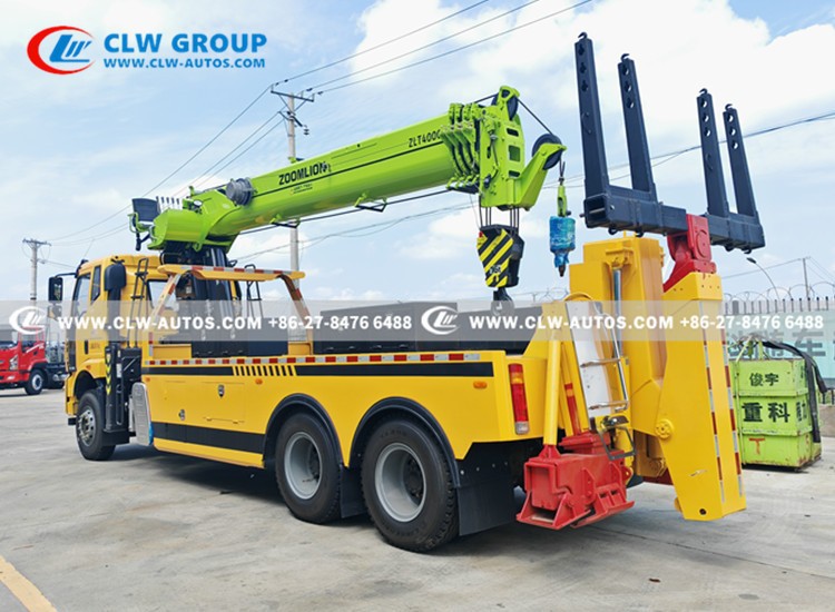 FAW J6L 20T Wrecker Truck With Zoomlion Crane