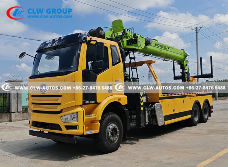 FAW J6L 20T Wrecker Truck With Zoomlion Crane