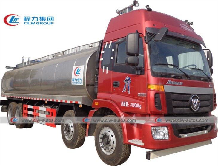 Foton Auman 8X4 24,500liters Fresh Milk Transport Tank Truck