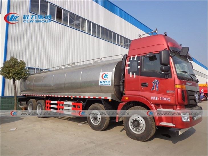 Foton Auman 8X4 24,500liters Fresh Milk Transport Tank Truck