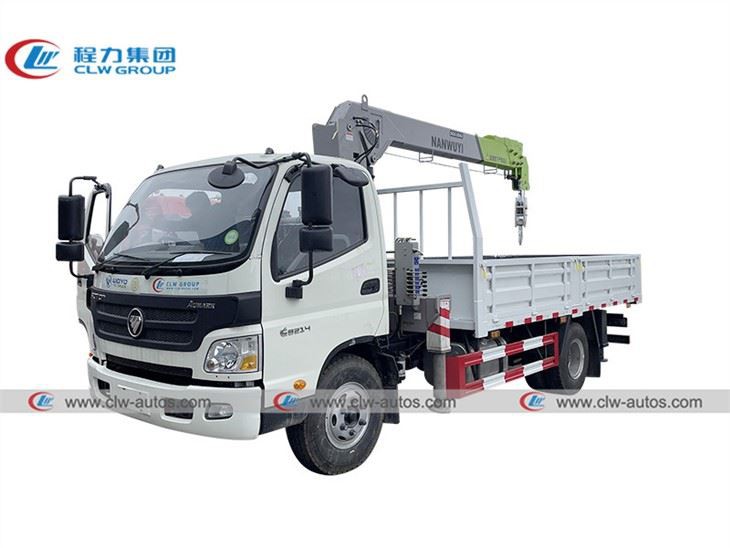 FOTON RHD Cargo Truck Mounted 5Tons Telescopic Boom Crane