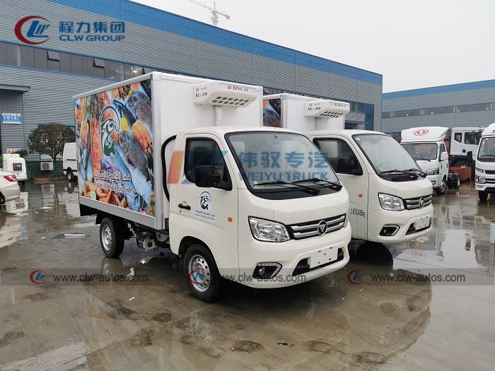 Foton Mini 1Ton Seafood And Fish Delivery Refrigerator Van Truck