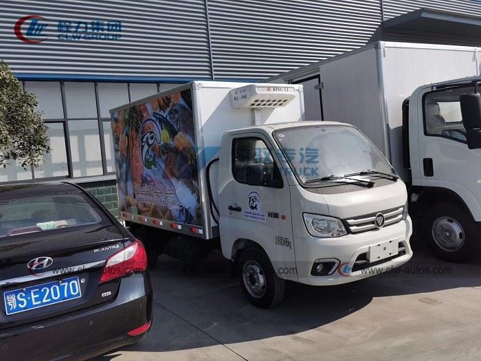 Foton Mini 1Ton Seafood And Fish Delivery Refrigerator Van Truck