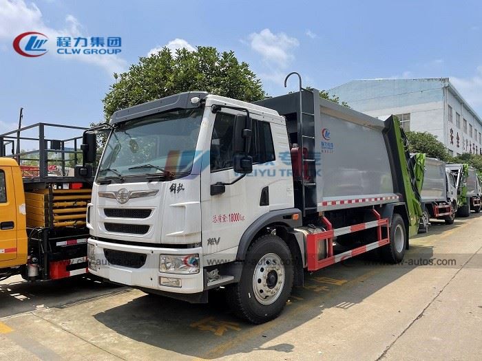 FAW 12, 000 Liters 12 Cbm Compactor Garbage Truck