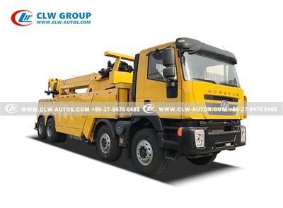 HongYan 8x4 50 Tons Rotary Road Wrecker Recovery Tow Truck