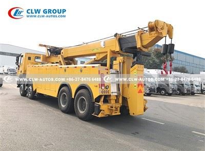 HongYan 8x4 50 Tons Rotary Road Wrecker Recovery Tow Truck