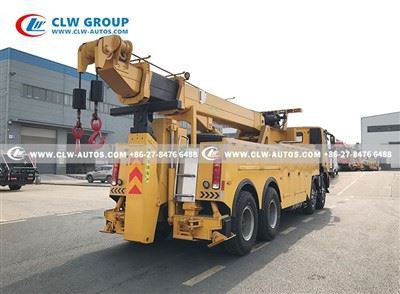 HongYan 8x4 50 Tons Rotary Road Wrecker Recovery Tow Truck