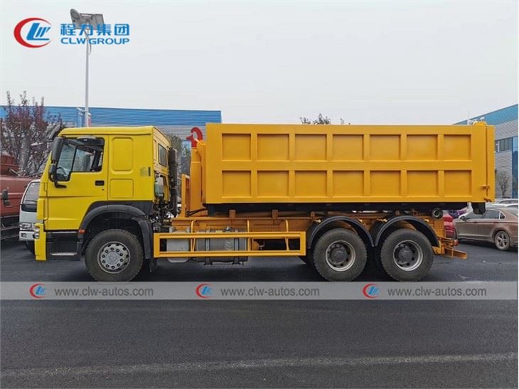Howo RHD 20cbm Waste Recycling 20m3 Hook Lift Garbage Truck