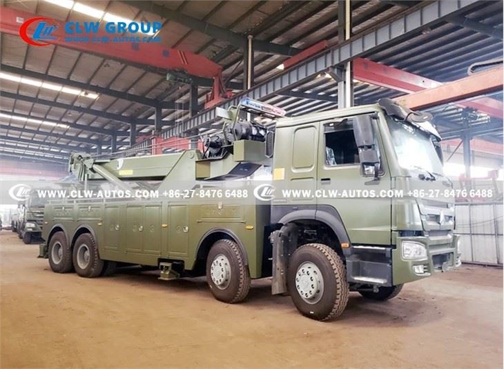 HOWO 360 Degree 60Tons Rotation Tow Wrecker Truck