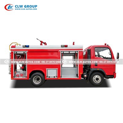 3HOWO 3 Ton Water Water Tank Fire Truck