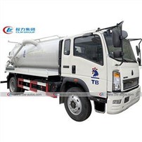 Howo 4X2 10,000L 10Tons Vacuum Septic Truck
