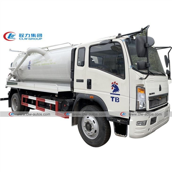 Howo 4X2 10,000L 10Tons Vacuum Septic Truck