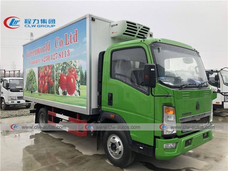 Howo 4X2 5Tons Freezer Cooling Van Truck