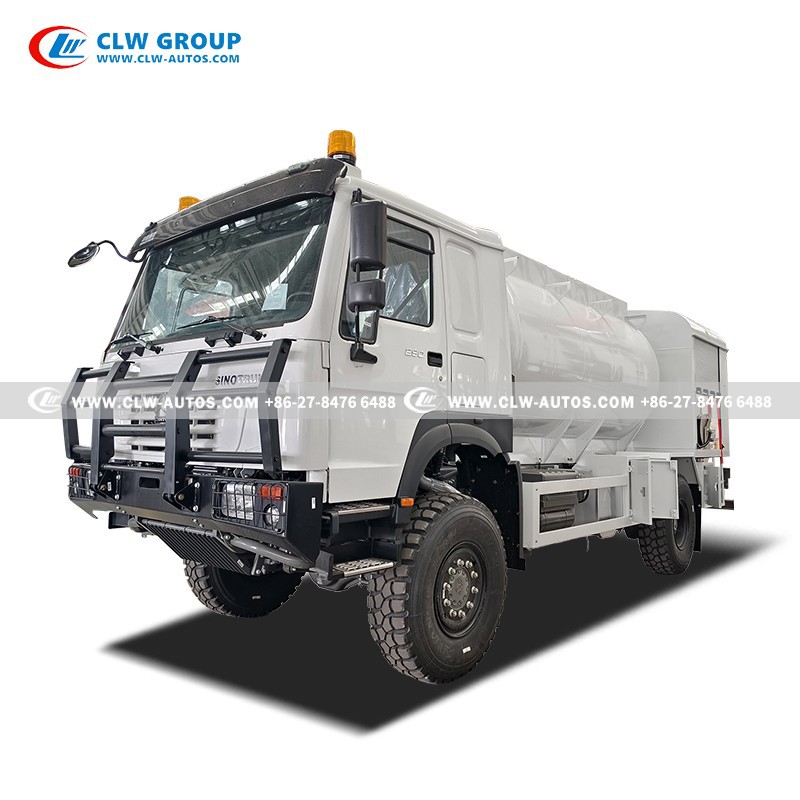 HOWO 4WD 10m³ Lube Refueler Truck