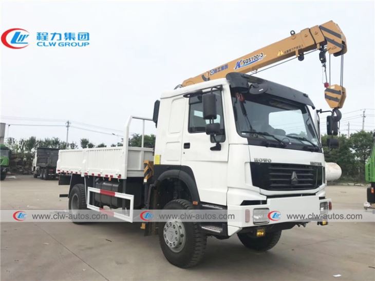 Howo 4X4 Off Road 4Tons Telescopic Crane Truck