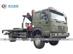 HOWO 5Tons Flatbed Towing Truck With Sany Crane
