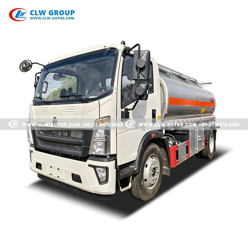 HOWO 8000L Fuel Truck With Flow Meter