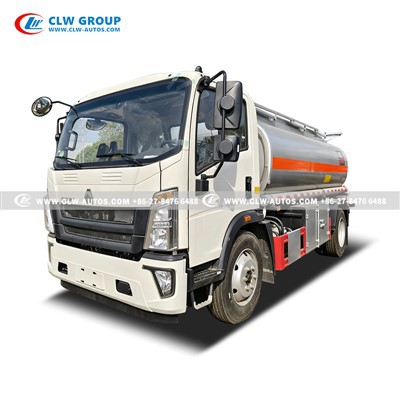 HOWO 8000L Fuel Truck With Flow Meter