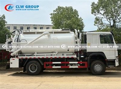 HOWO 8CBM High Pressure Sewage Cleaning Truck