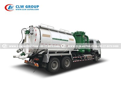 HOWO Industry Vacuum Loader Extraction Truck For Steel Factory Ash Transport Without Pollution
