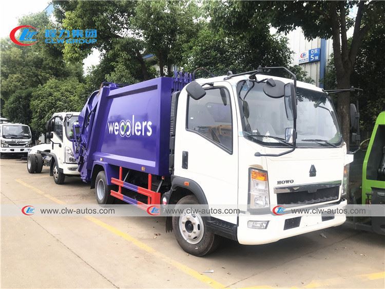 【May.2020】To Nigeria-3 units of Howo 5cbm Rear Loader garbage trucks